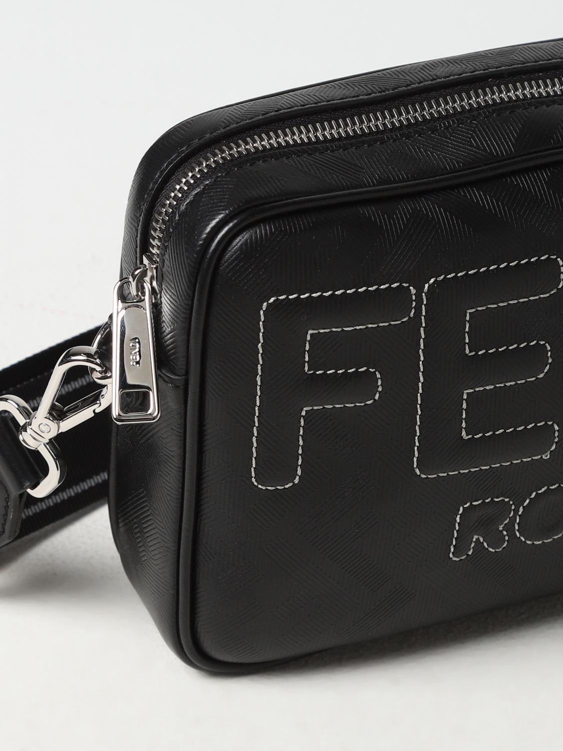 FENDI: Shadow wallet in leather with all-over FF monogram print