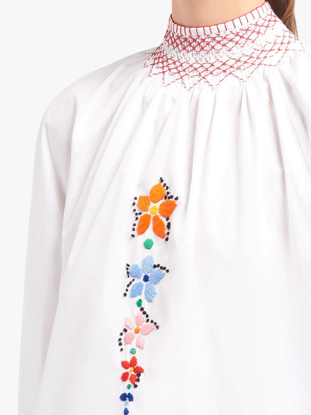 embroidered flower dress - 5