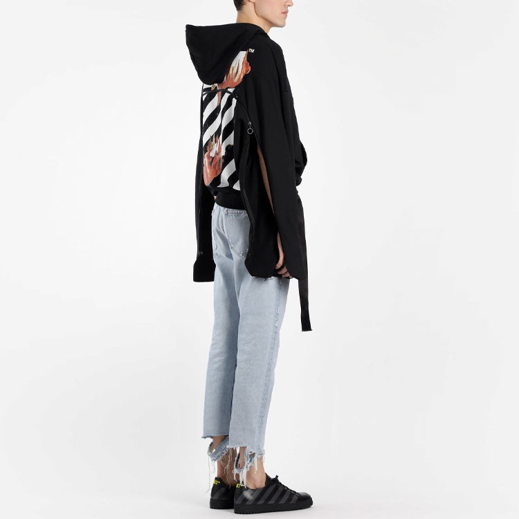 Men's Off-White Flame Printing Black OMBB025S181920781088 - 5