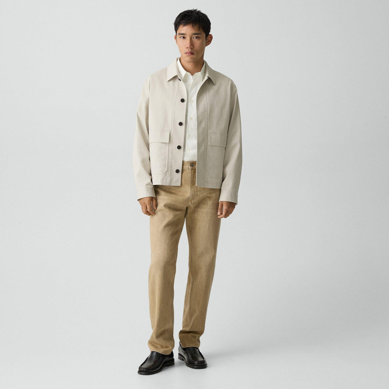 Theory Button-Up Jacket in Moonsoft Cotton outlook