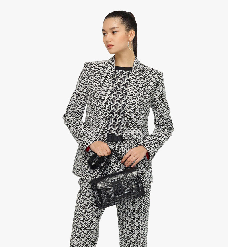 MCM Travia Quilted Shoulder Bag in Crushed Leather outlook