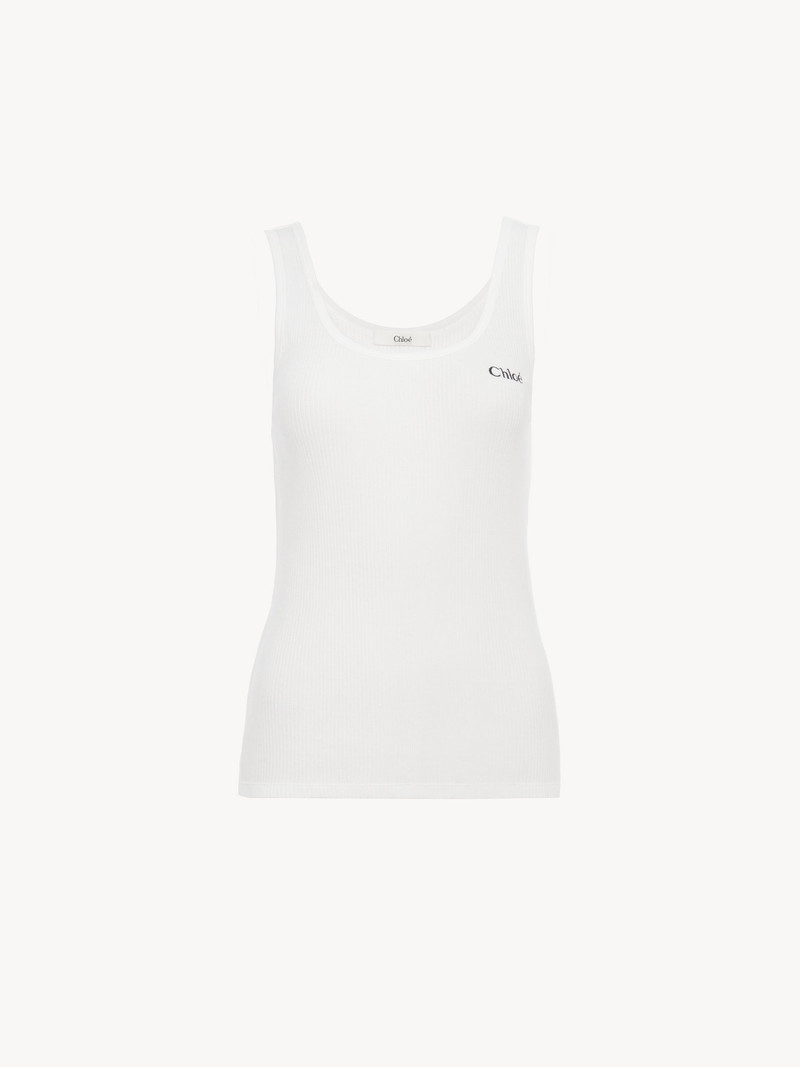 Chloé LOGO TANK TOP IN JERSEY outlook