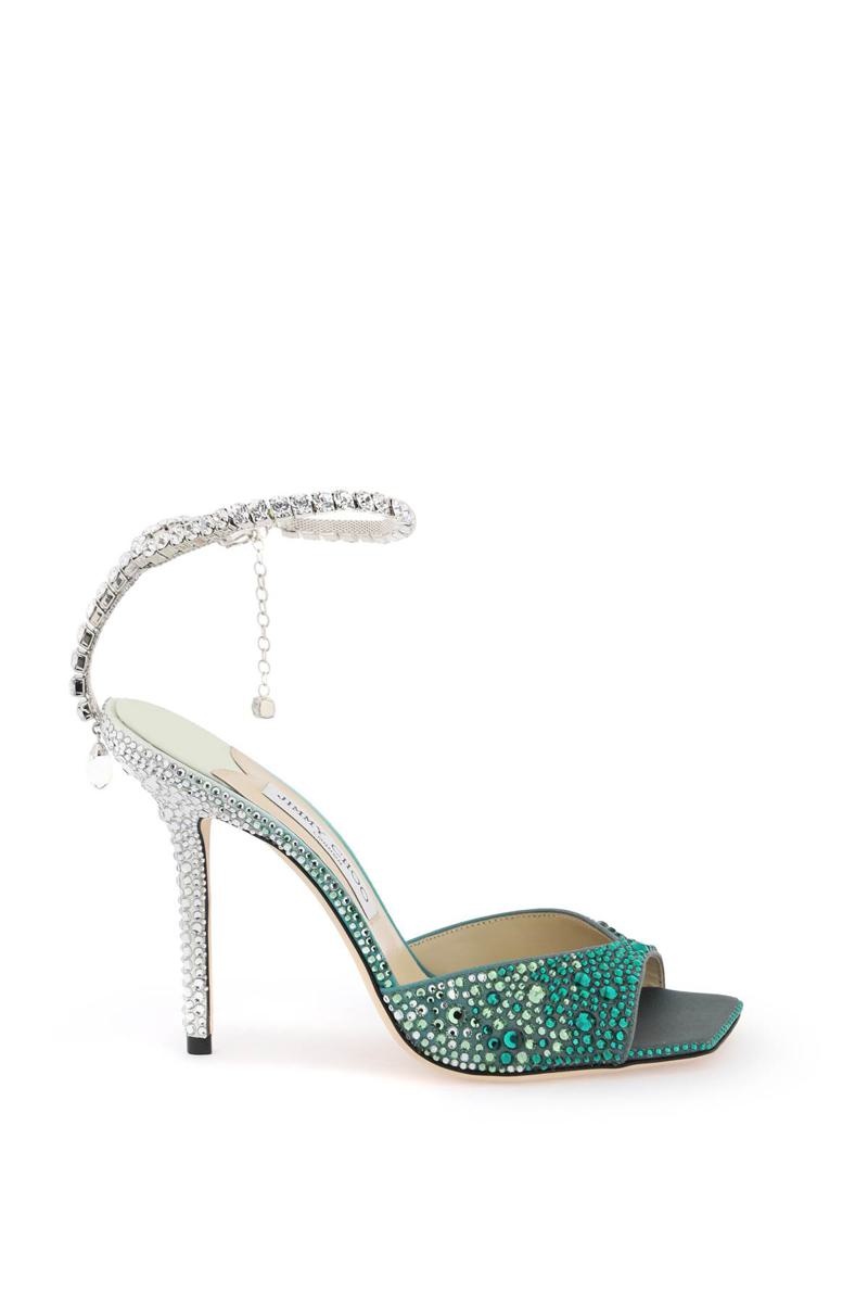 Jimmy Choo SAEDA 100 SANDALS WITH DEGRADÉ CRYSTALS - 1