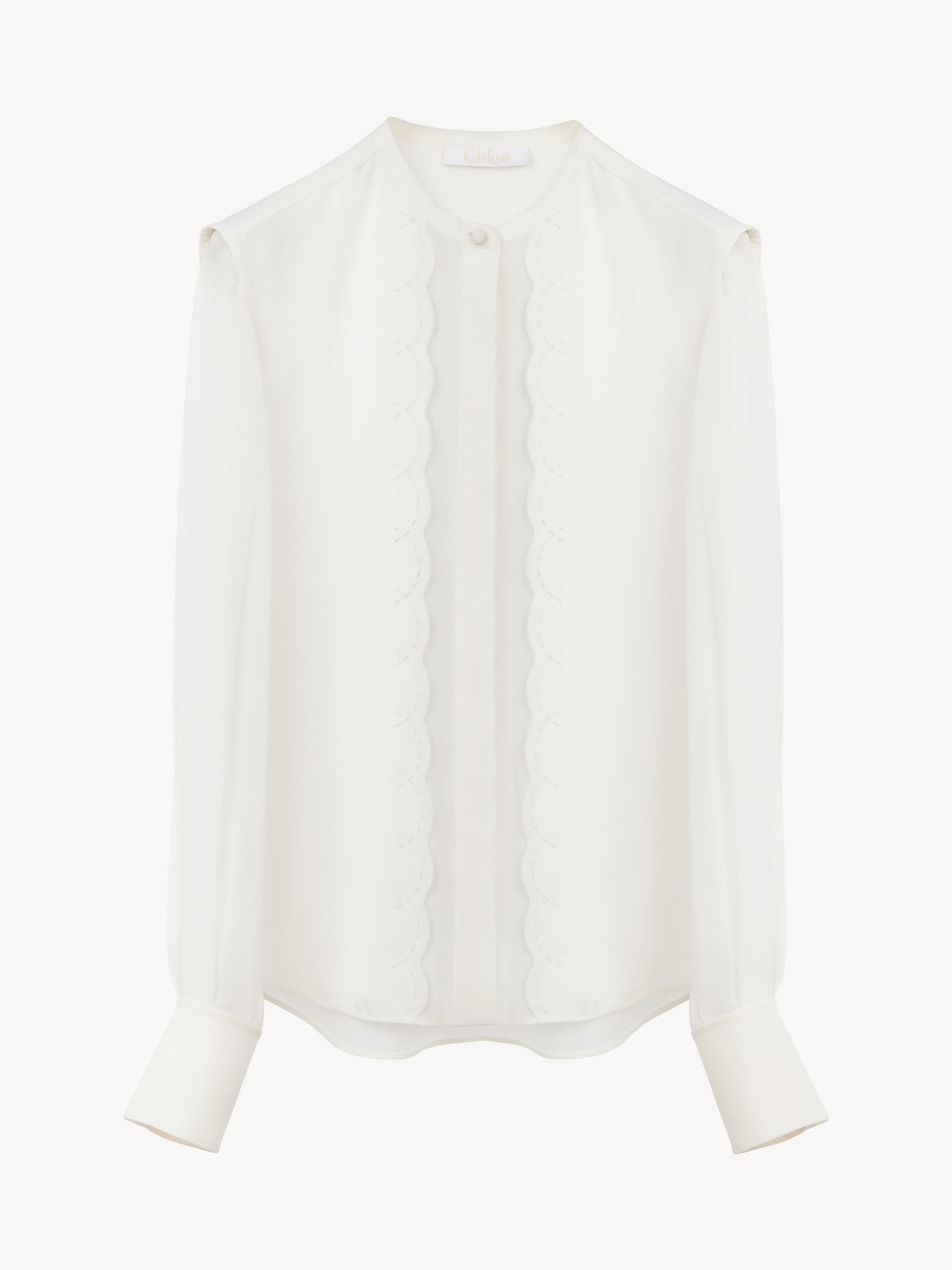 SCALLOP-EMBROIDERED BLOUSE - 2