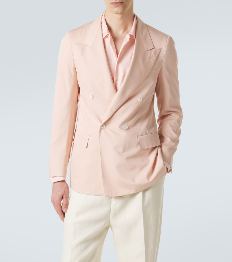UMITBENAN Richard double-breasted silk blazer outlook