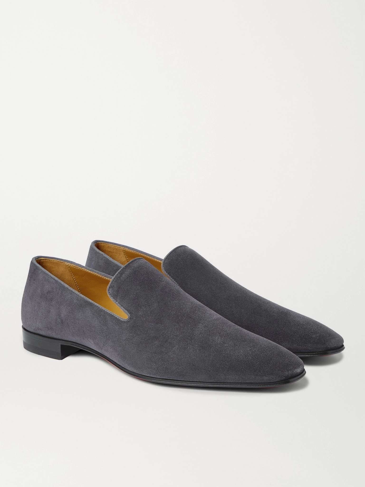 Dandelion Grosgrain-Trimmed Suede Loafers - 2