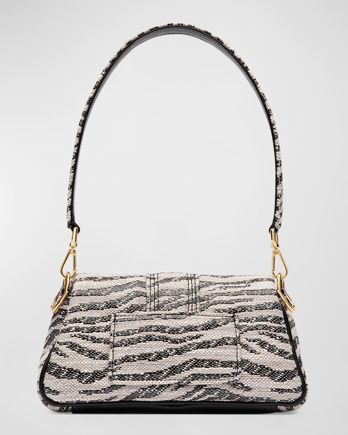 JACQUEMUS Le Petit Bambimou Zebra Canvas Shoulder Bag
