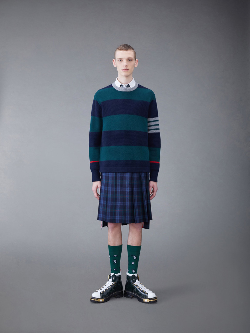 Rugby Stripe Merino 4-Bar Crew Neck Pullover 3