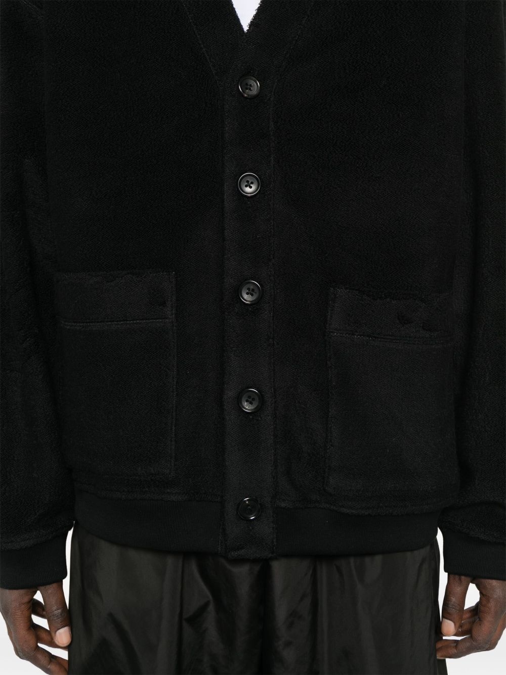 terry-jacquard cardigan - 5
