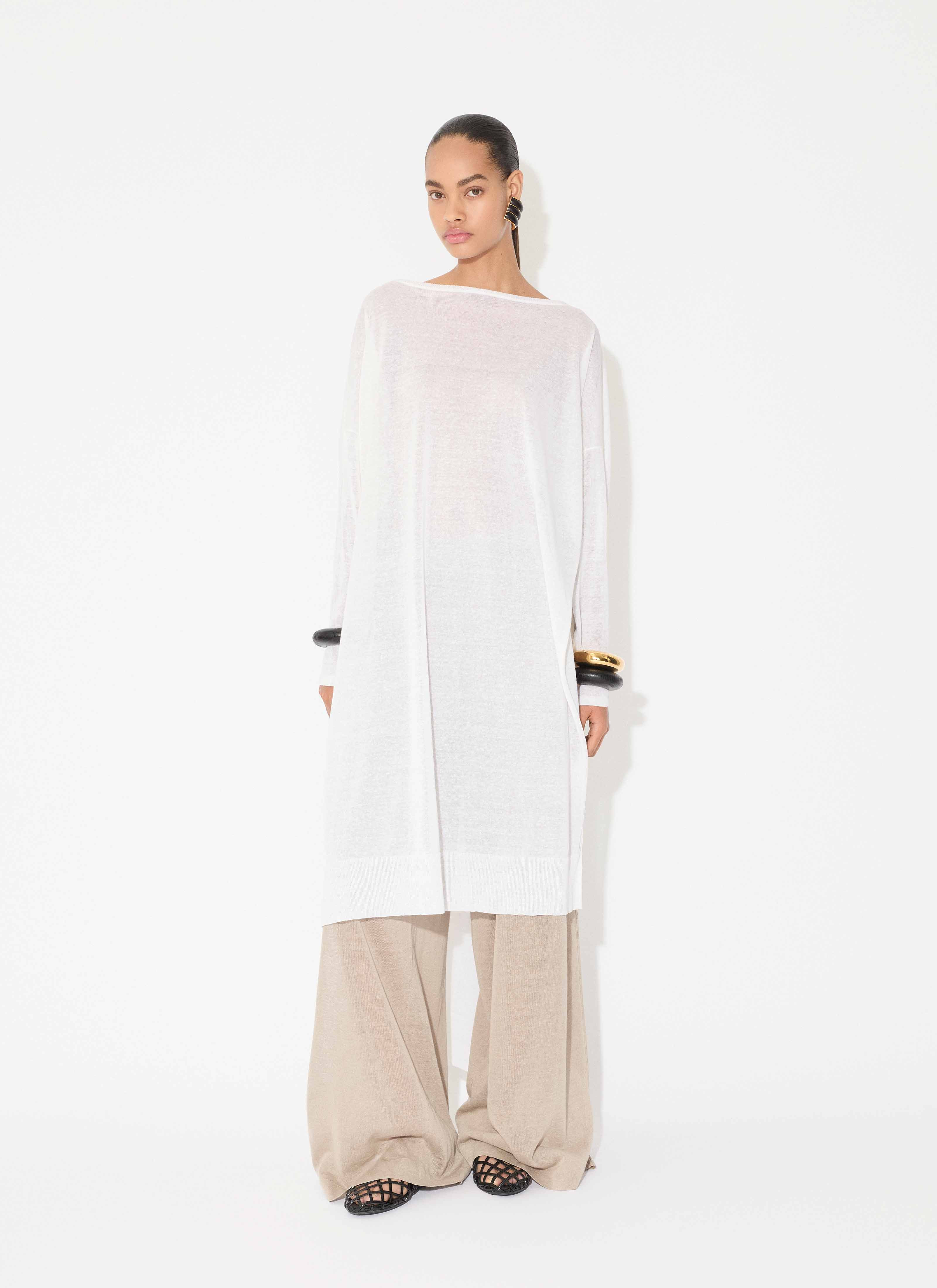 SILK LINEN KAFTAN DRESS - 2