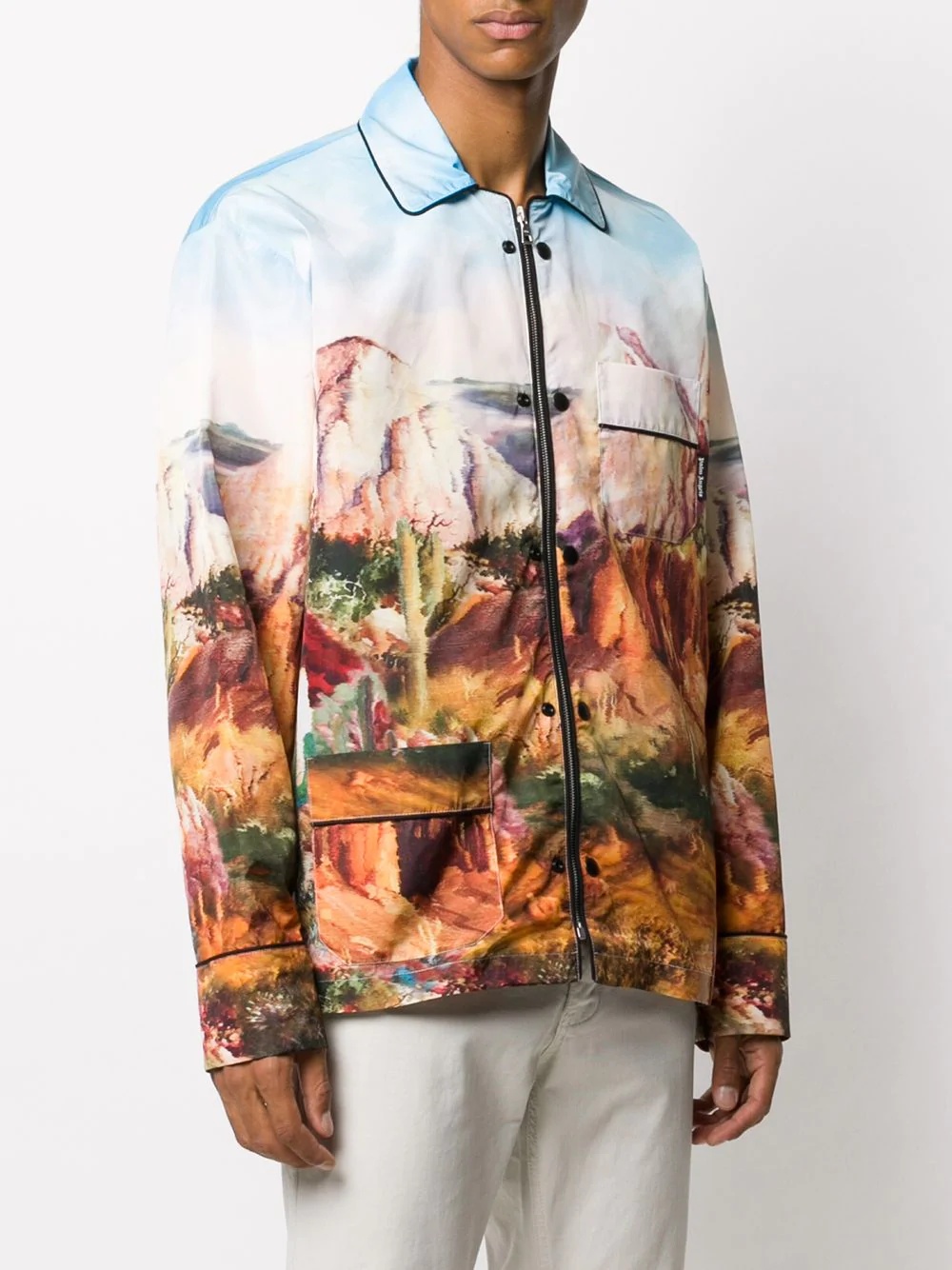 canyon-print zip-up jacket - 3