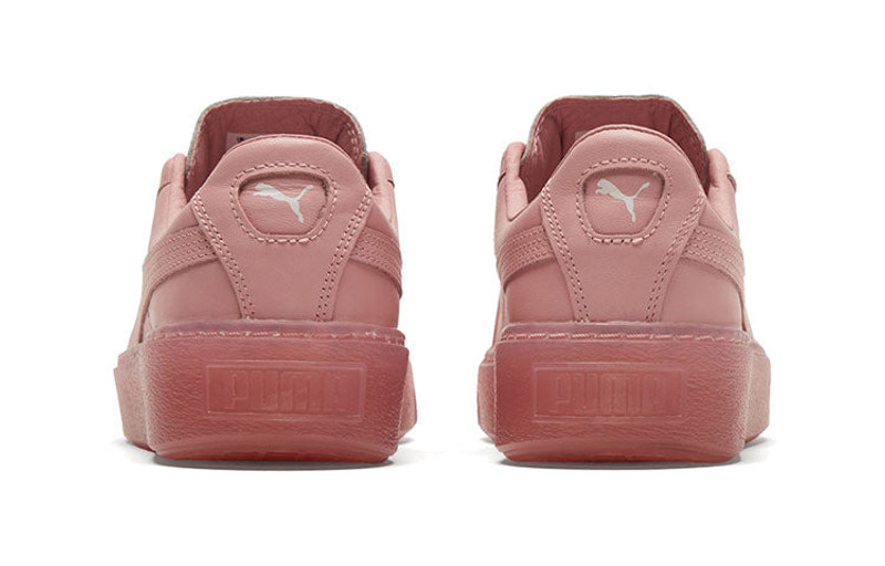 PUMA (WMNS) PUMA Basket Platform Core Pink Low Board Shoes 364040-09 outlook