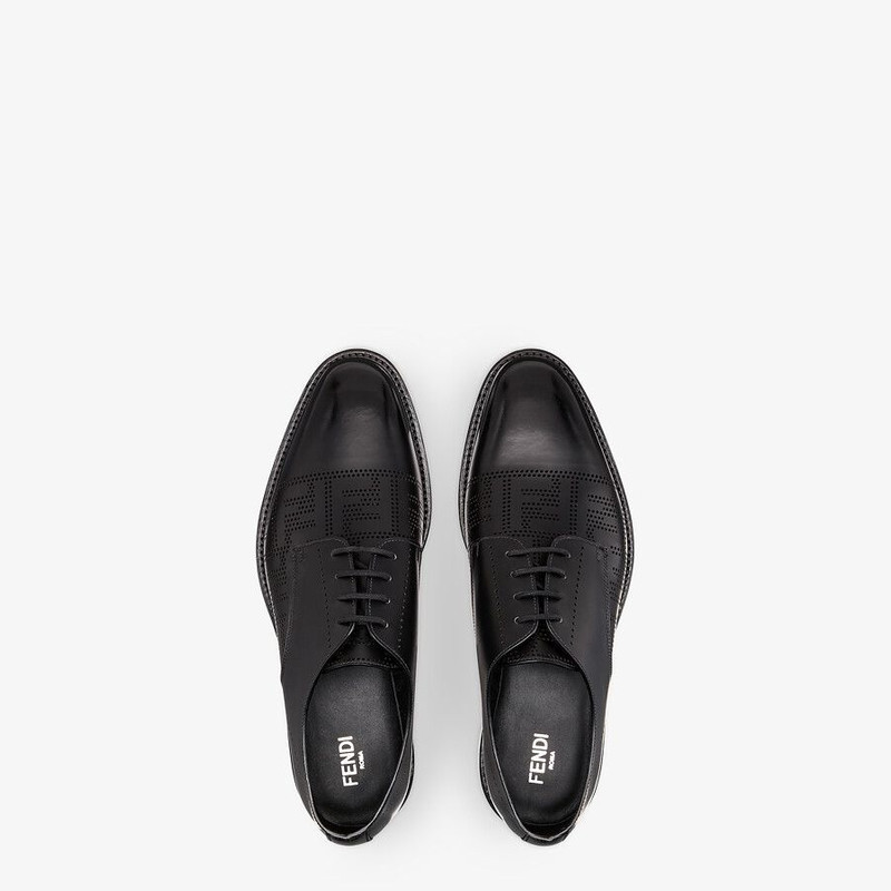 Black leather lace-ups 4