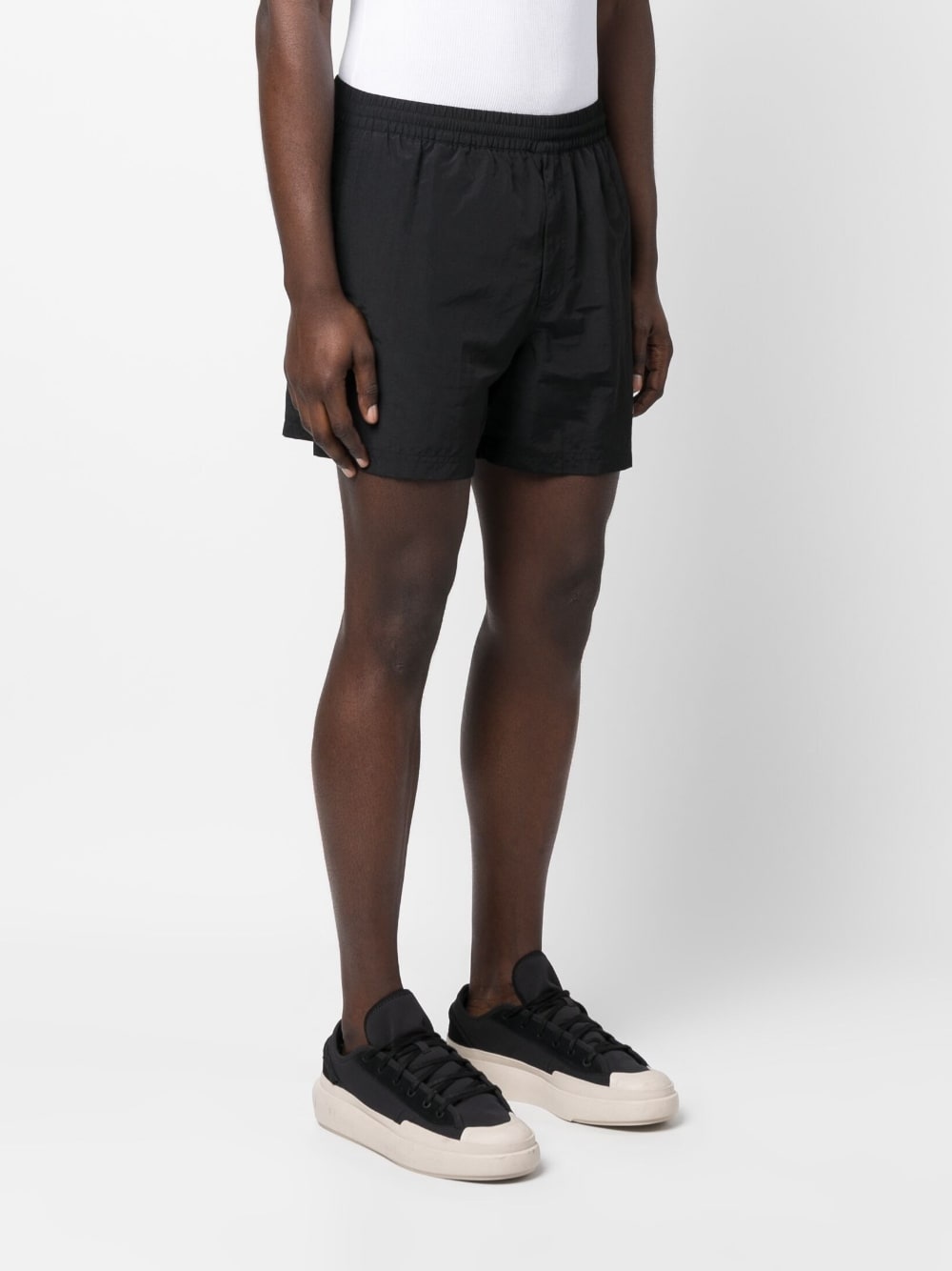 logo-print elasticated-waist track shorts - 3