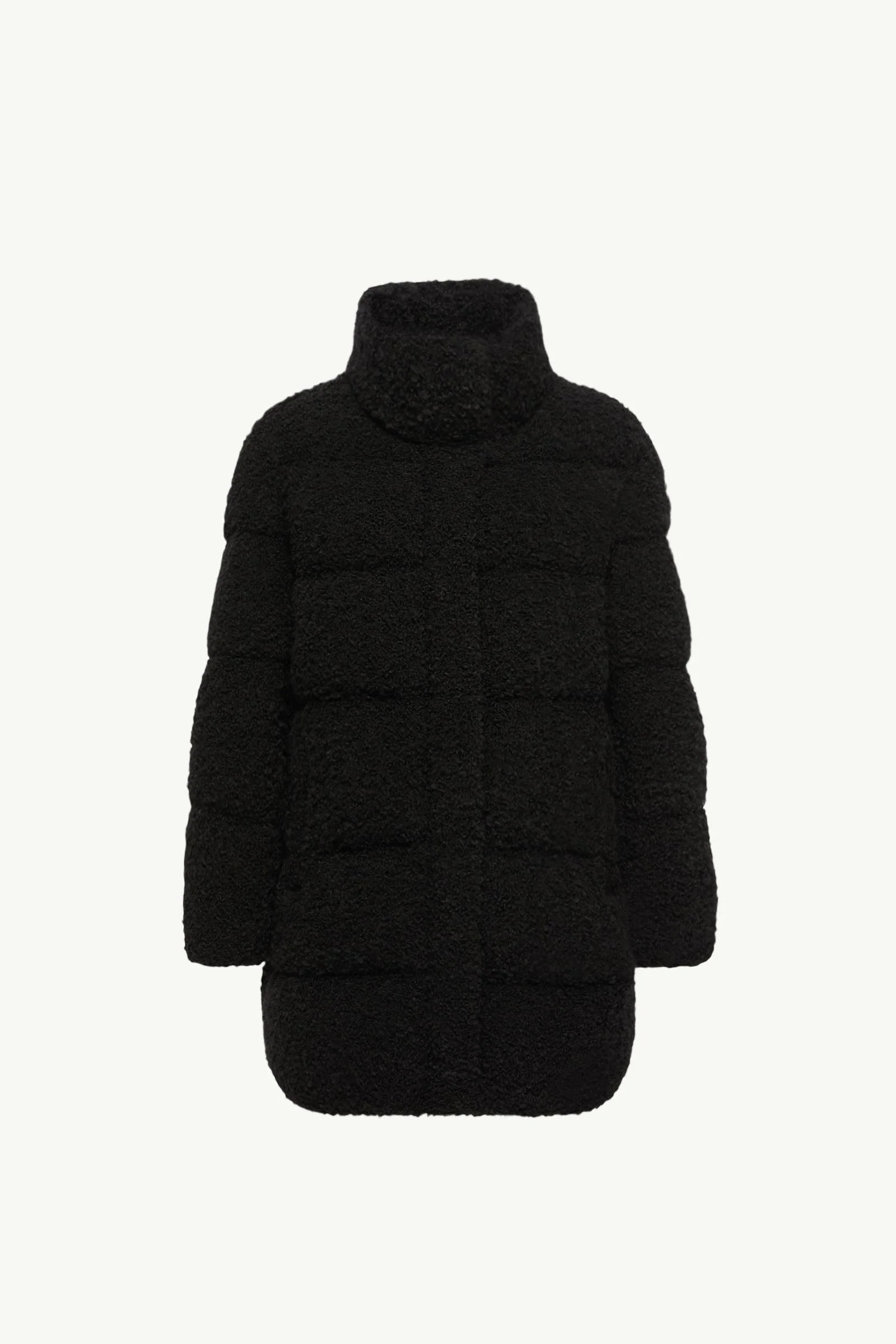 Remarquable Tweed Mid-Length Down Jacket - 1