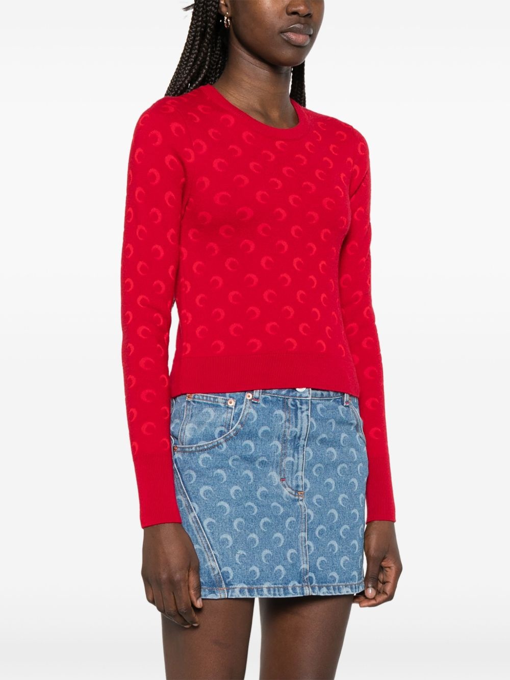 Moon-jacquard sweater - 3
