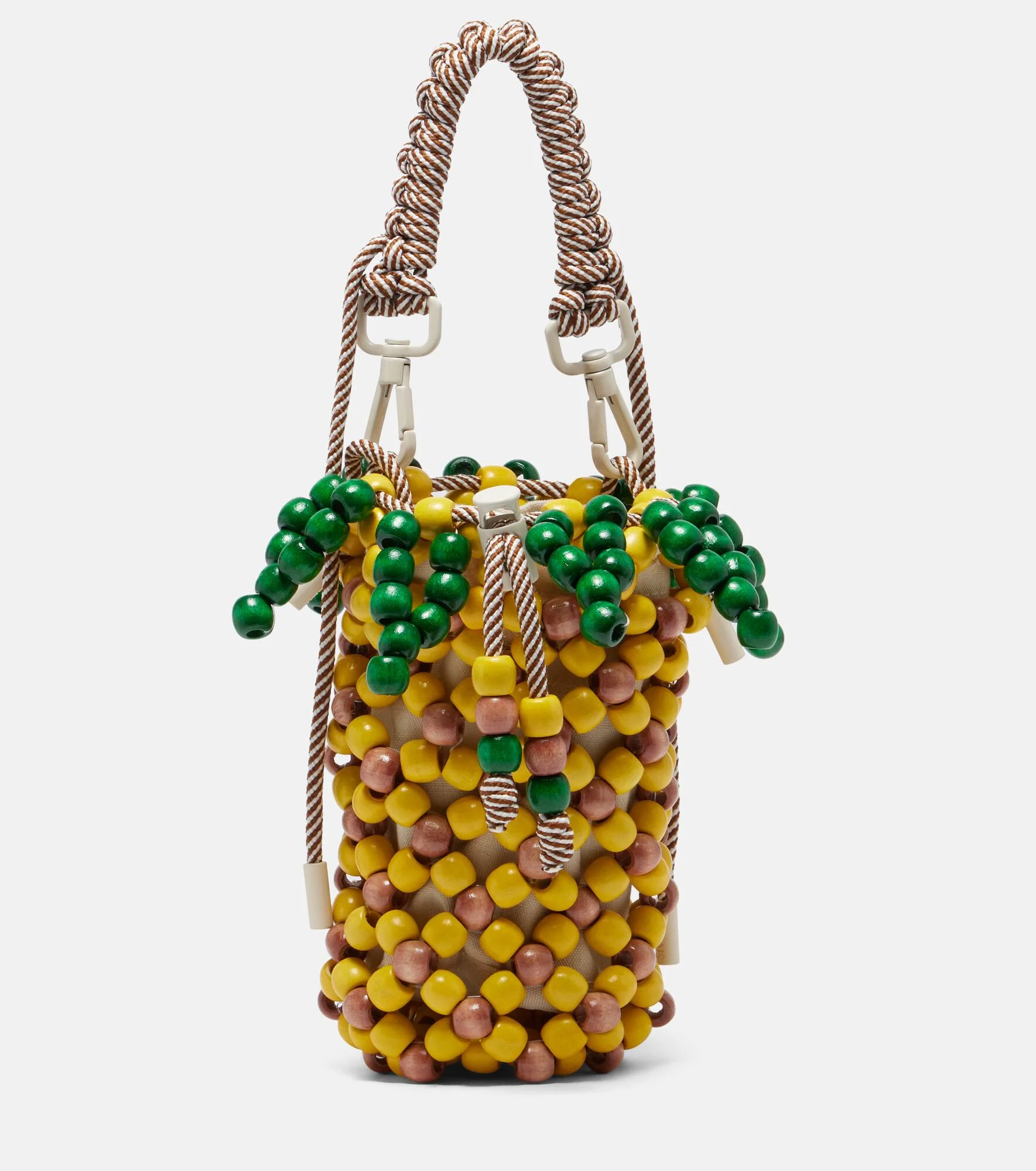 Pineapple Mini beaded top-handle bag - 1