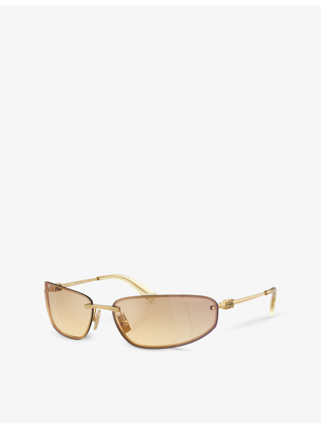 MU A50S Oval-Frame Metal Sunglasses - 2