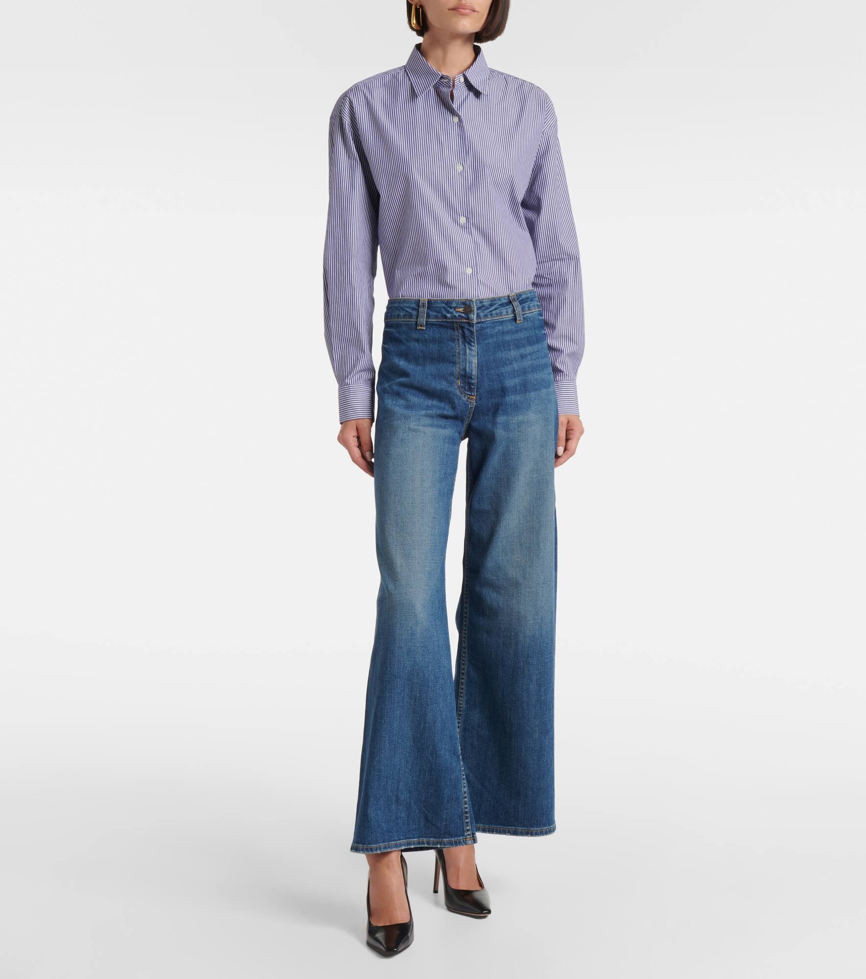 Megan mid-rise wide-leg jeans - 7