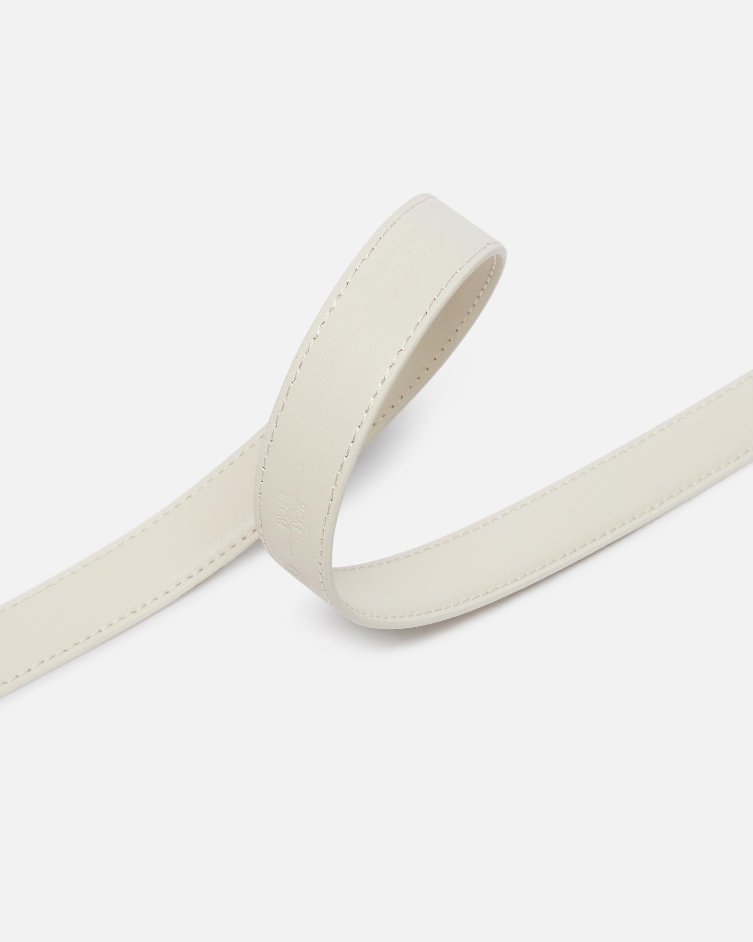 THIN COLOUR-BLOCK LOVE BIRDS LEATHER BELT 2CM - 4