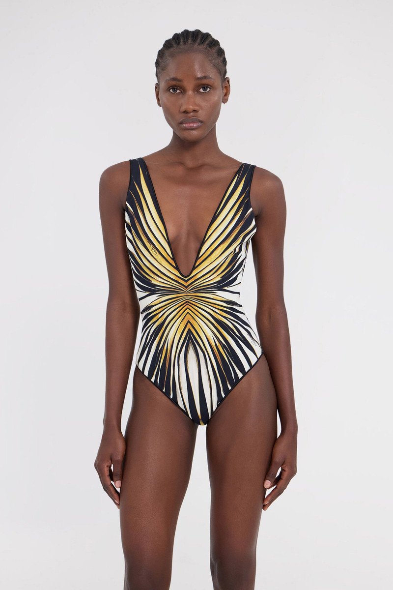 Ray Of Gold Print Swimsuit One-Piece 3