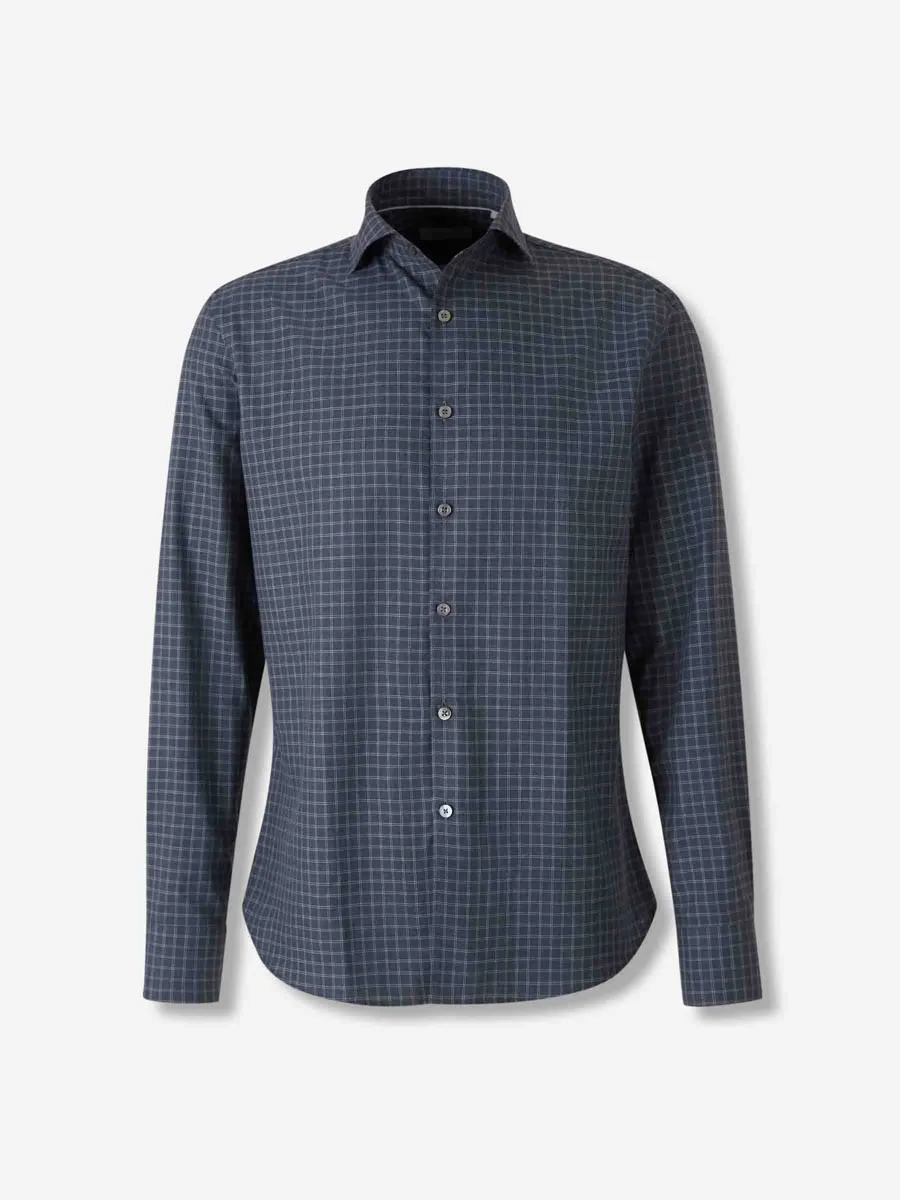 Canali Check Pattern Shirt - 1