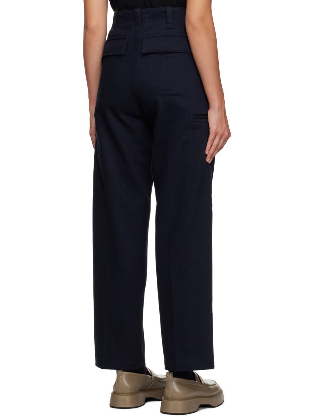 Blue Wide Leg Trousers - 3