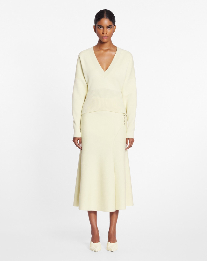 Lanvin V-NECK TOP WITH FEMININE SLEEVES outlook