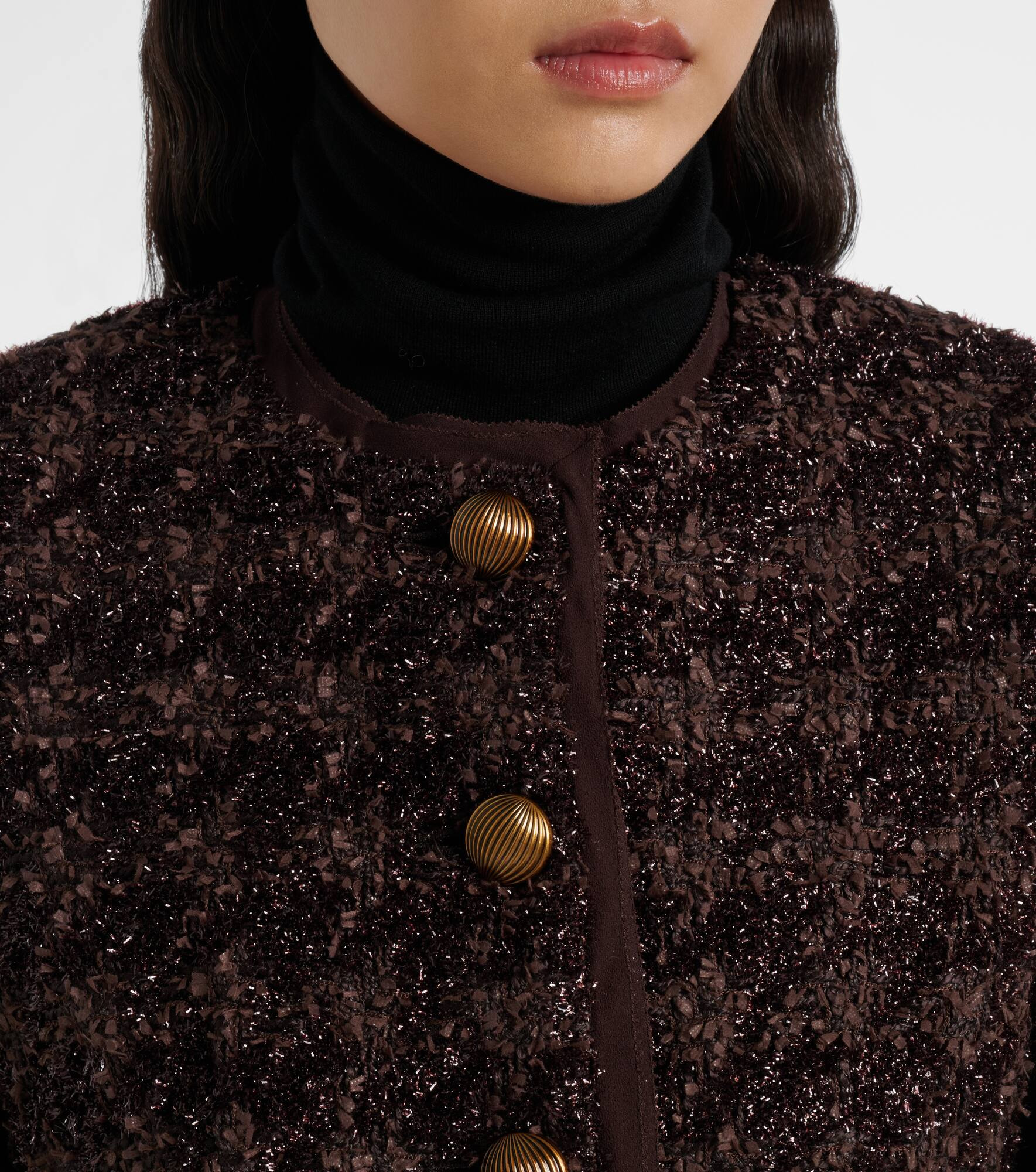 Audrina metallic tweed jacket - 4