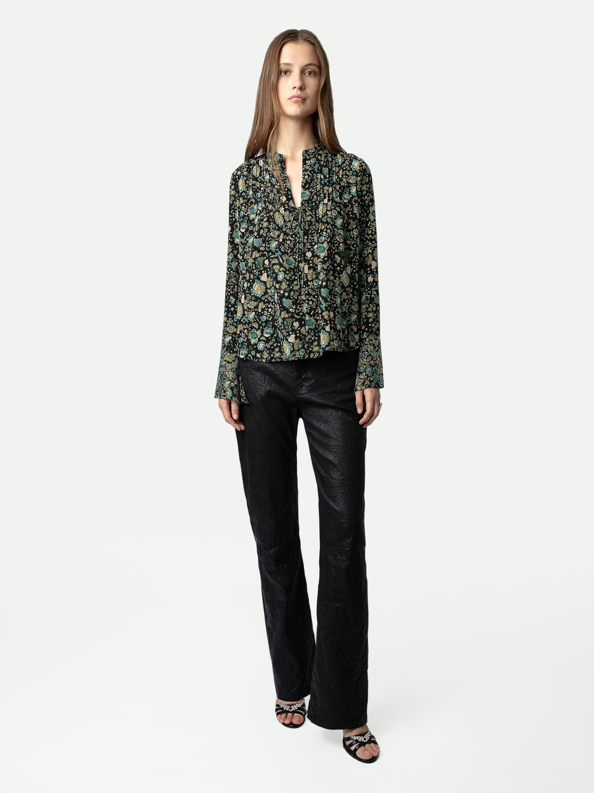 Taika Diamanté Silk Blouse - 2