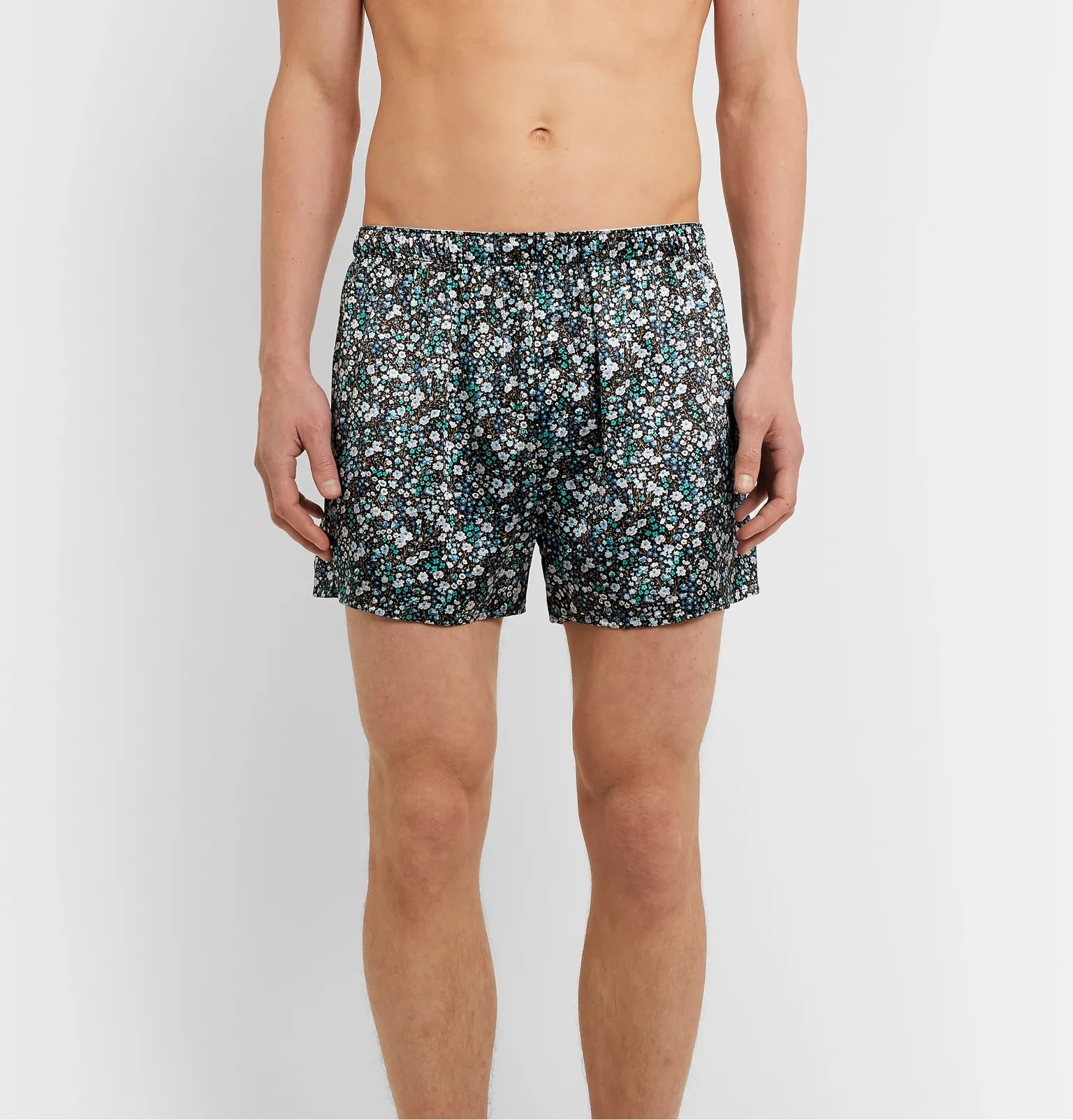 Printed Silk-Satin Boxer Shorts - 2