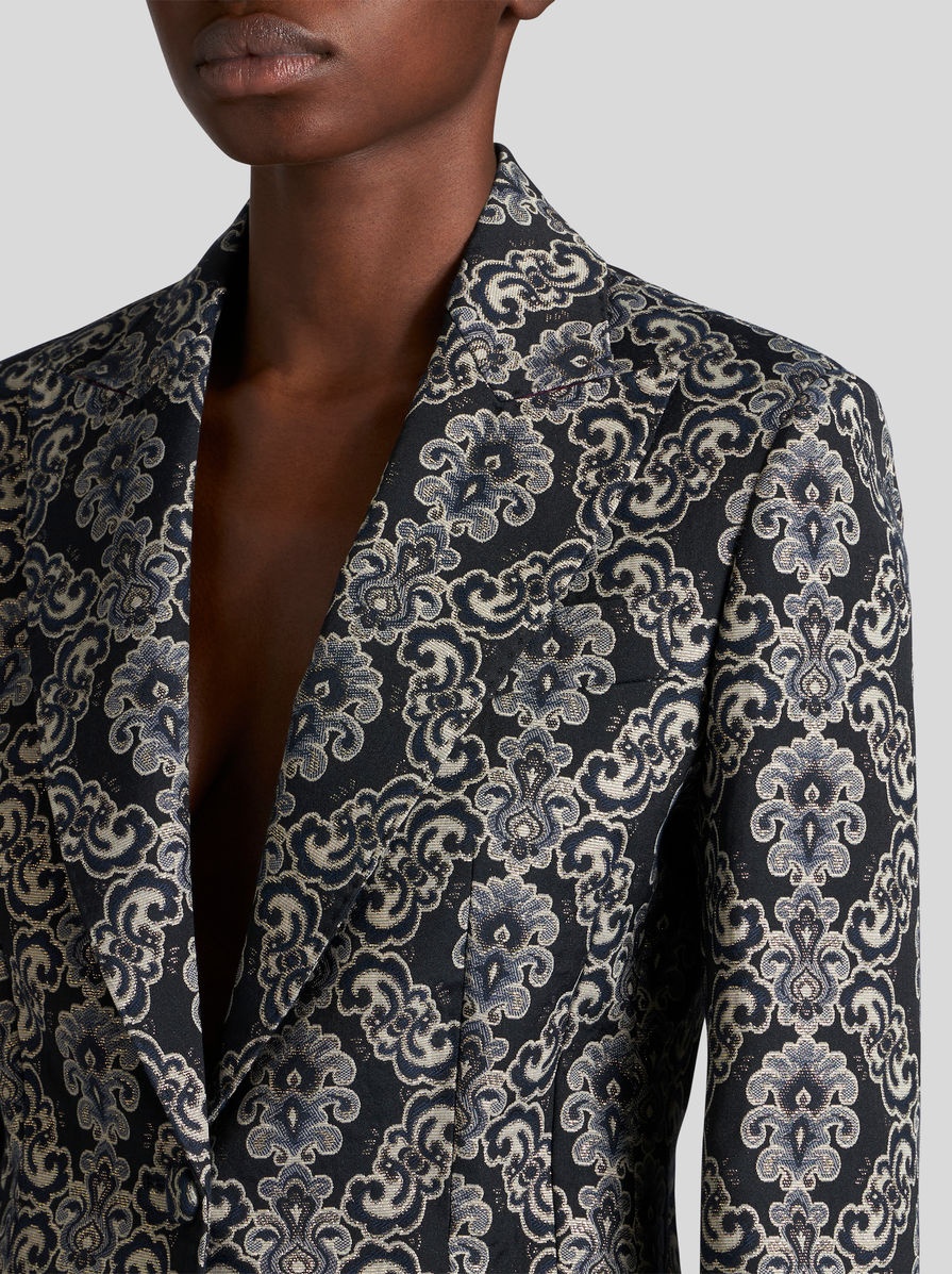 COTTON JACQUARD JACKET - 2