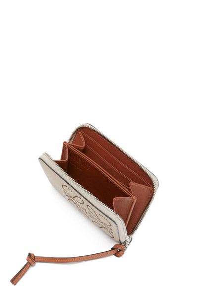 Loewe 6 card zip wallet in classic calfskin outlook