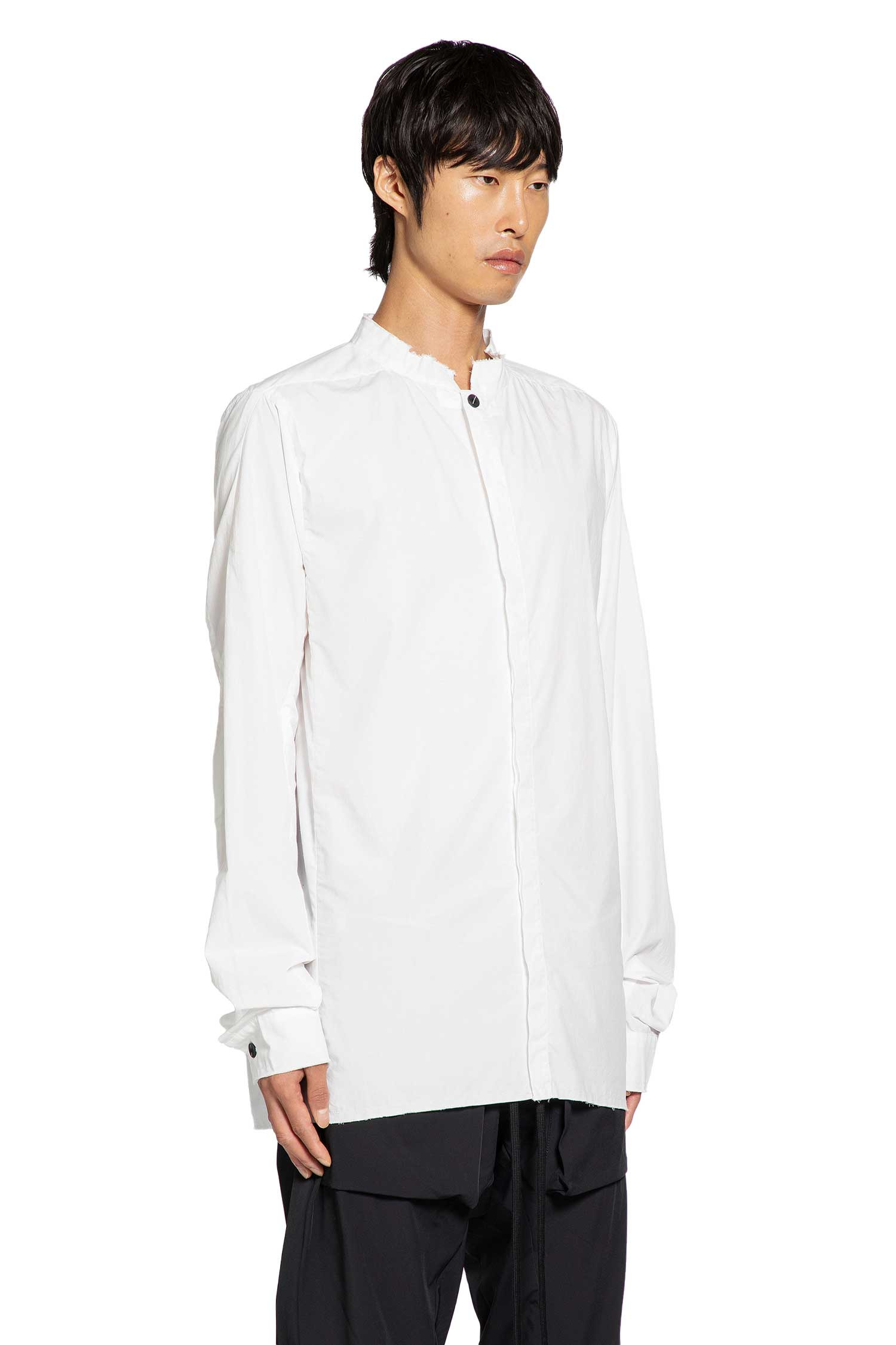 Cotton Poplin Stand Collar Shirt - 2