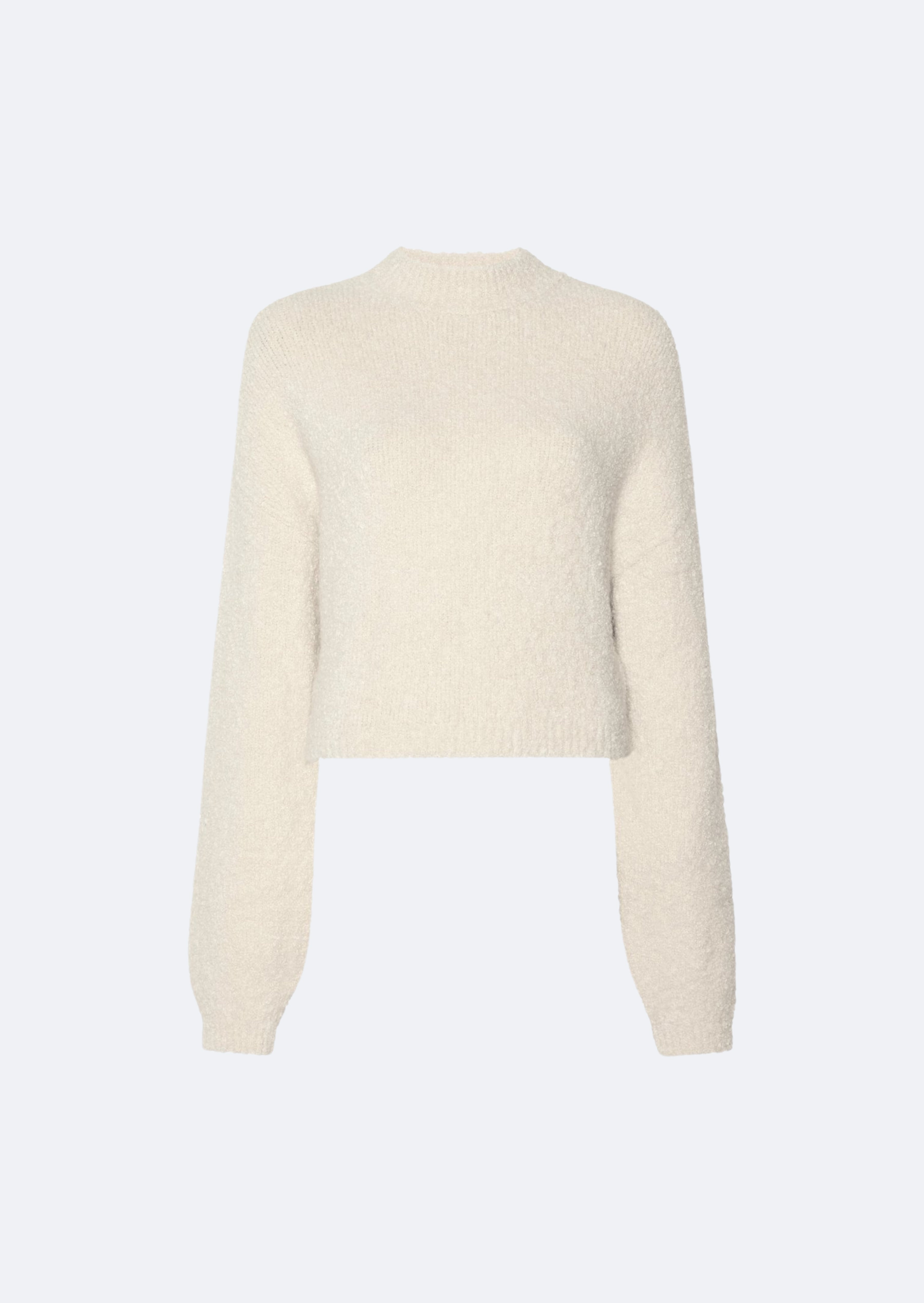 Alpaca Silk Boucle Cropped Sweater - 1