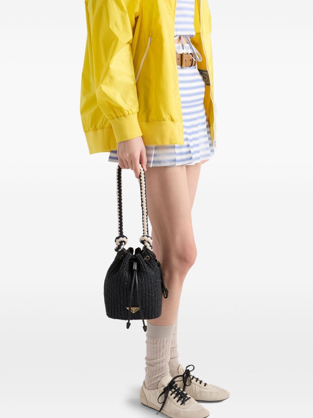 striped poplin mini skirt - 3