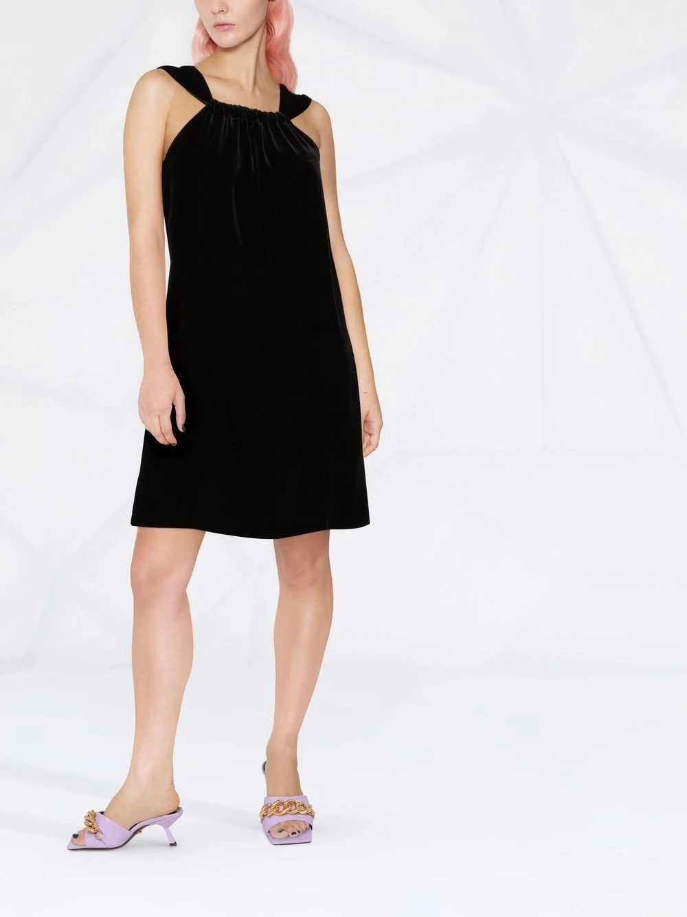 sleeveless shift mini dress - 2