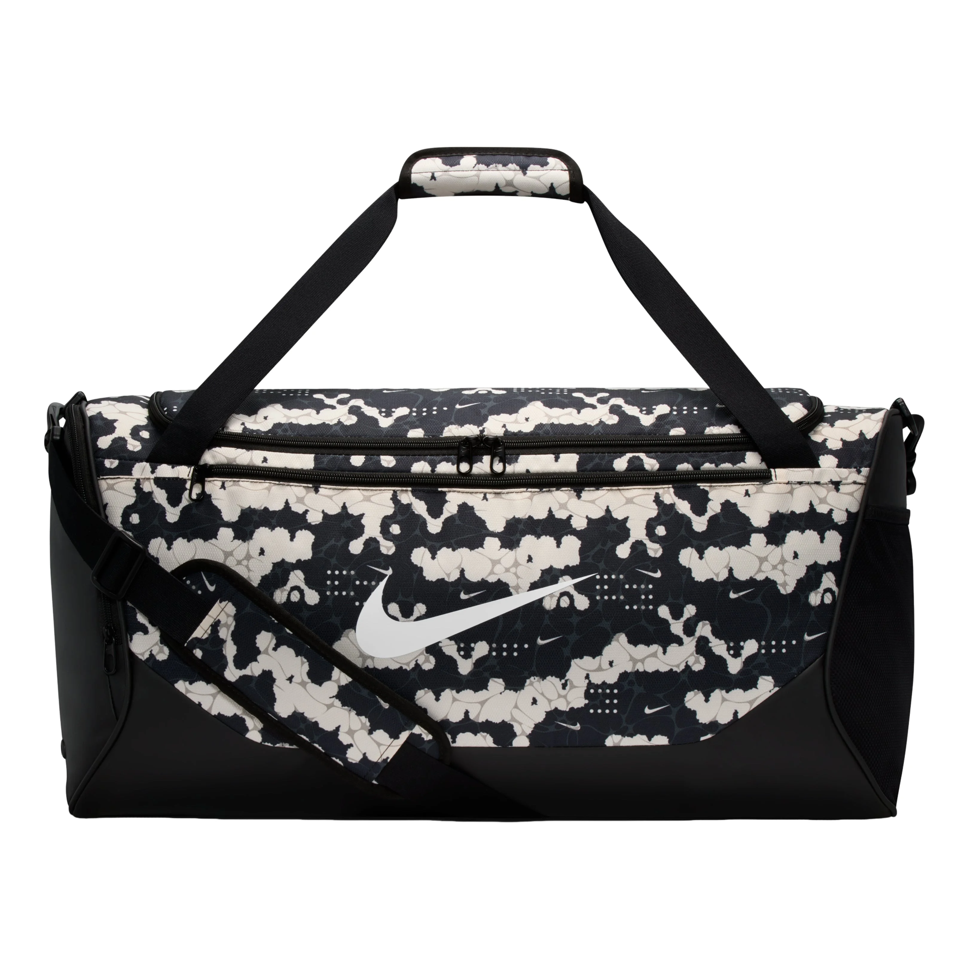 Nike 60L Medium Brasilia Allover Print Training Duffel Bag 'Chalk Black White' IH7849-103 - 1