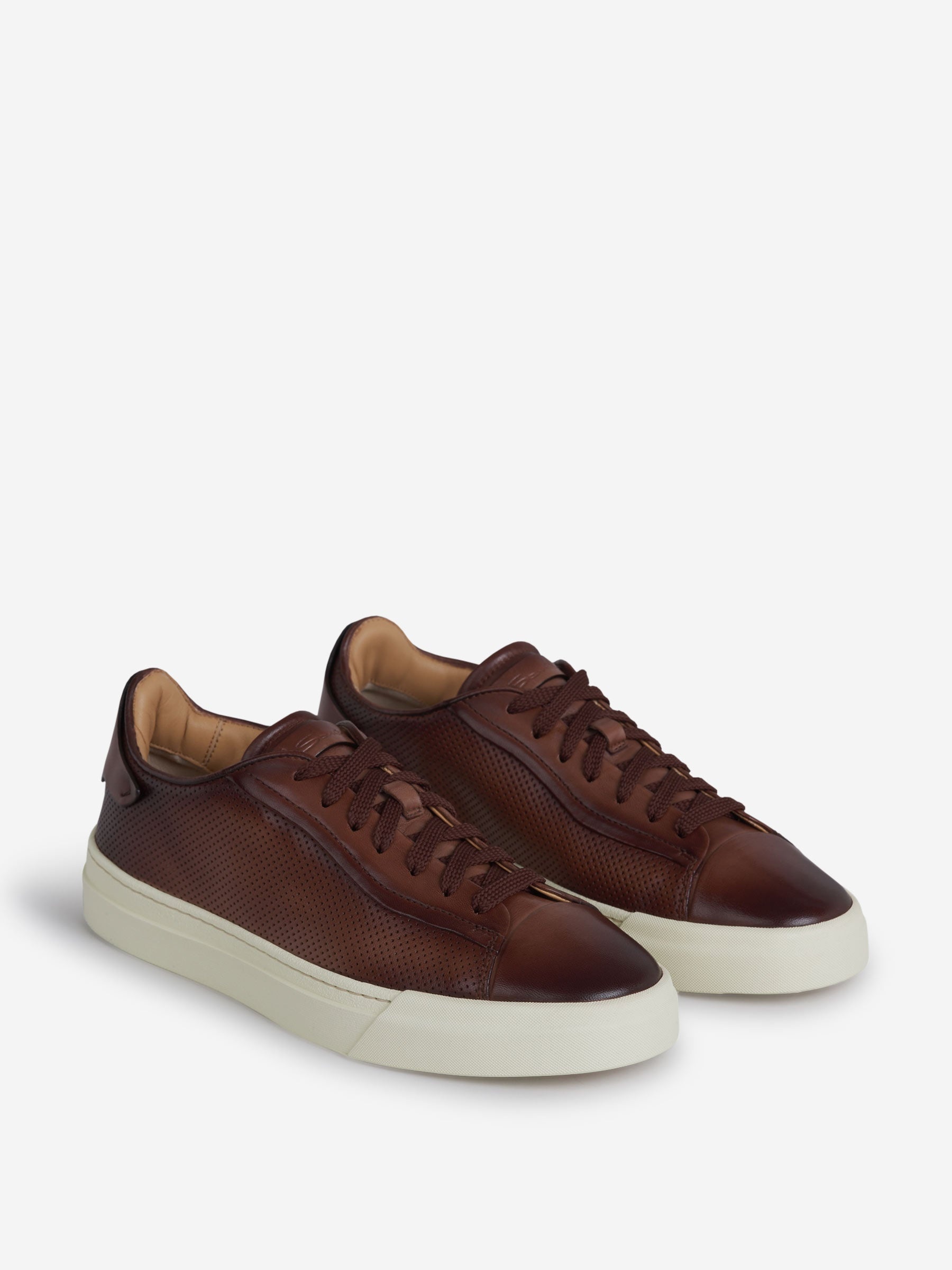 LEATHER PERFORATED SNEAKERS - 2