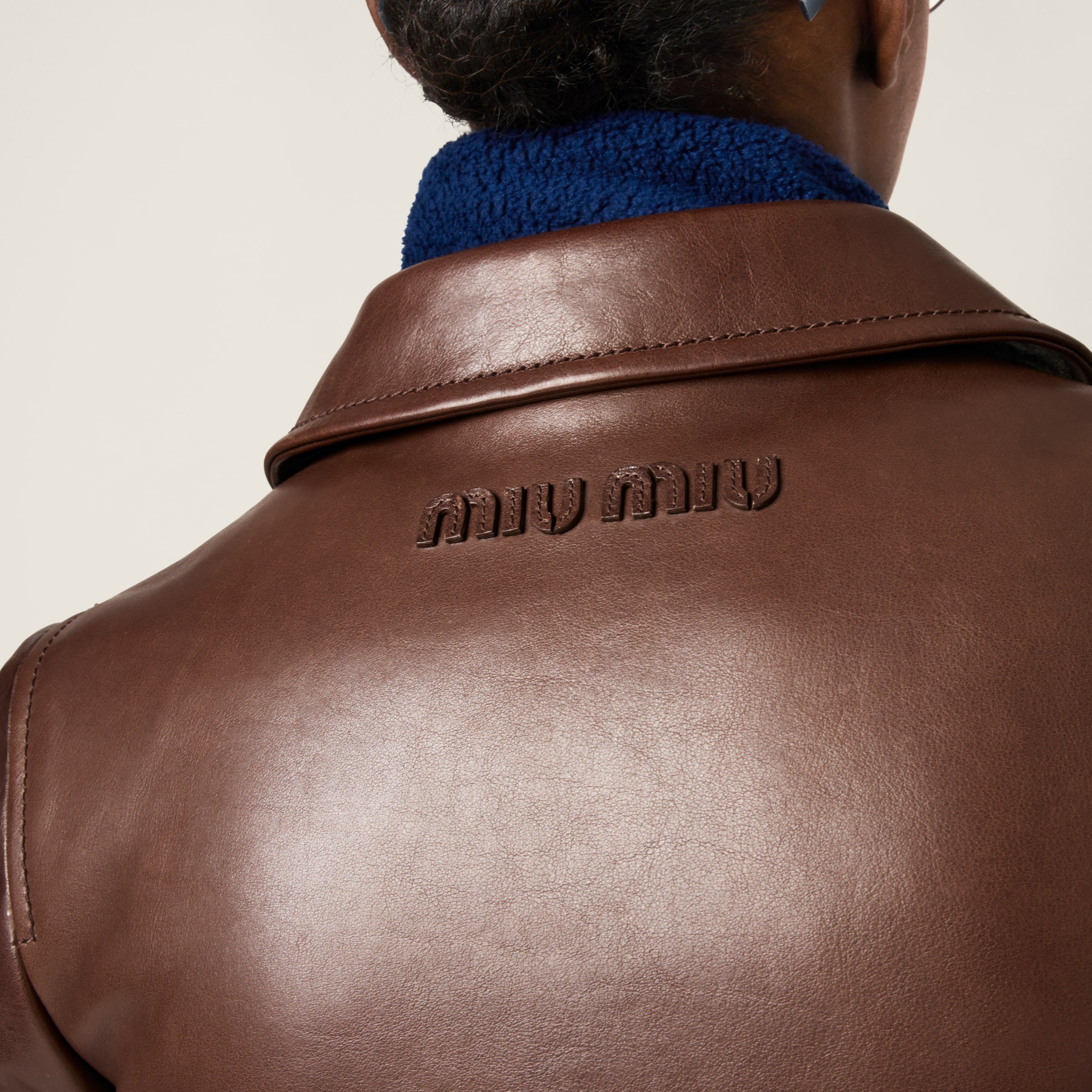 Cropped leather jacket - 6