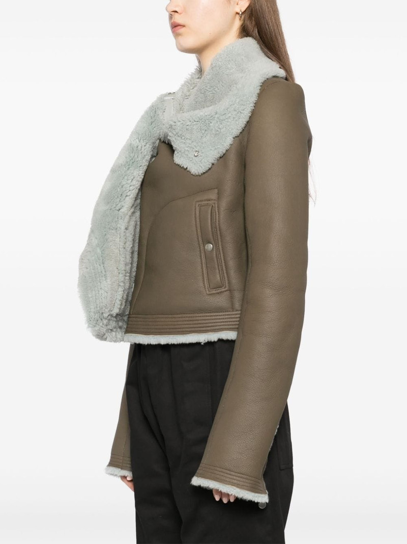 oversized pointed collar biker jacket 3
