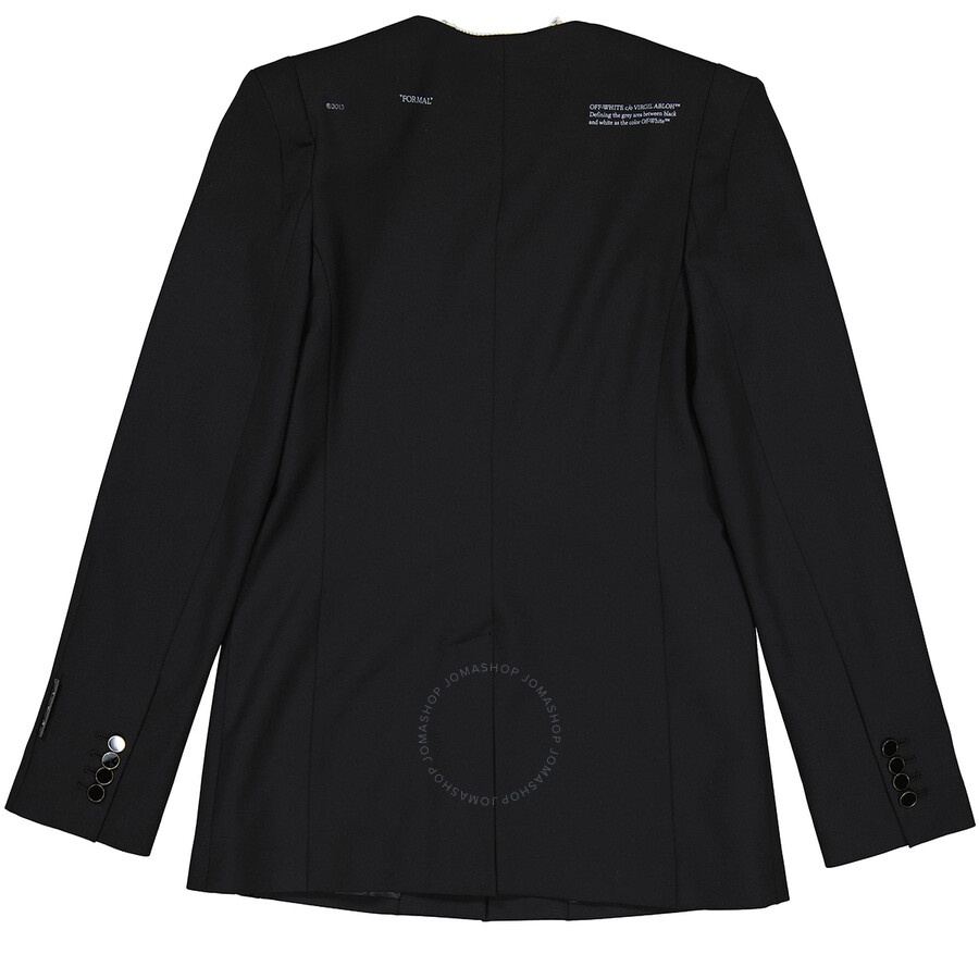 Off-White Ladies Black Formal Bandana Jacket, Brand Size 42 (US Size 8) - 8