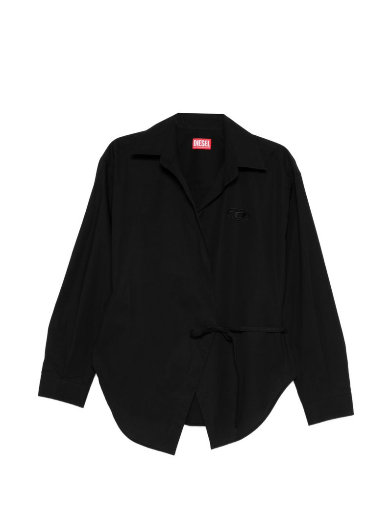 C-Delphos-S1 tie-detail collared shirt 1