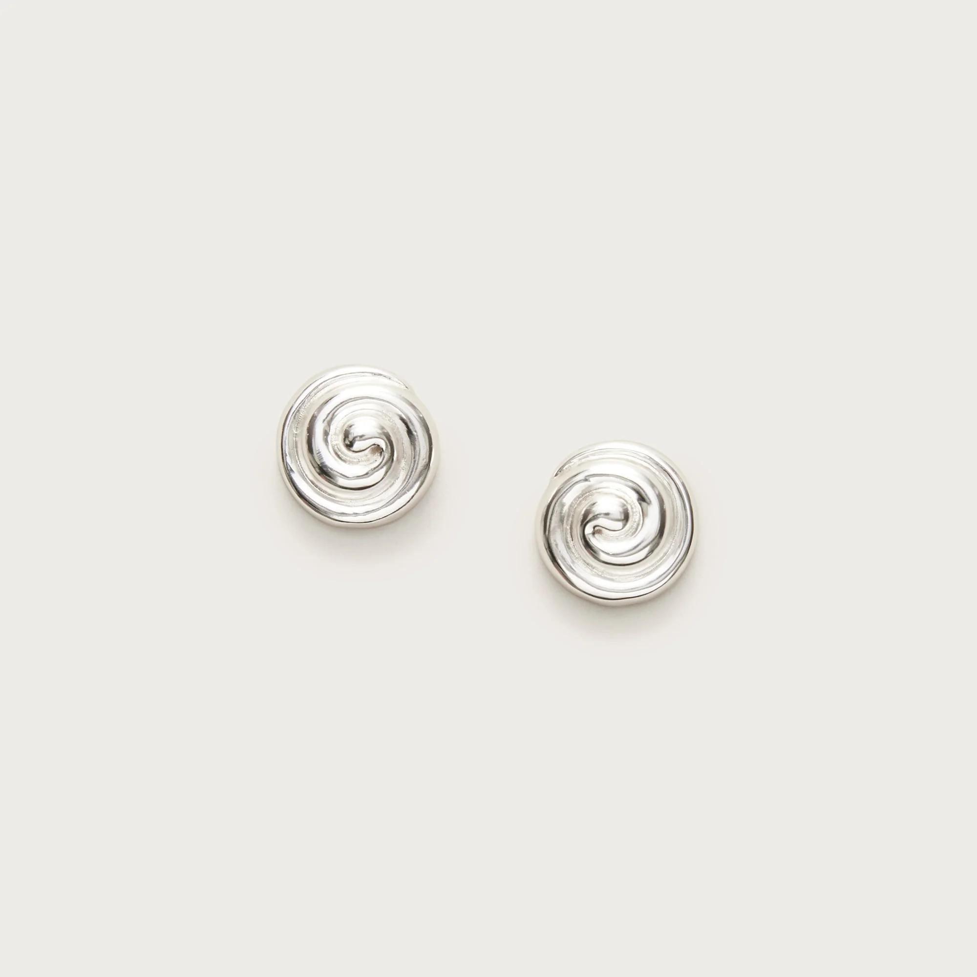Swirl button earrings - 1