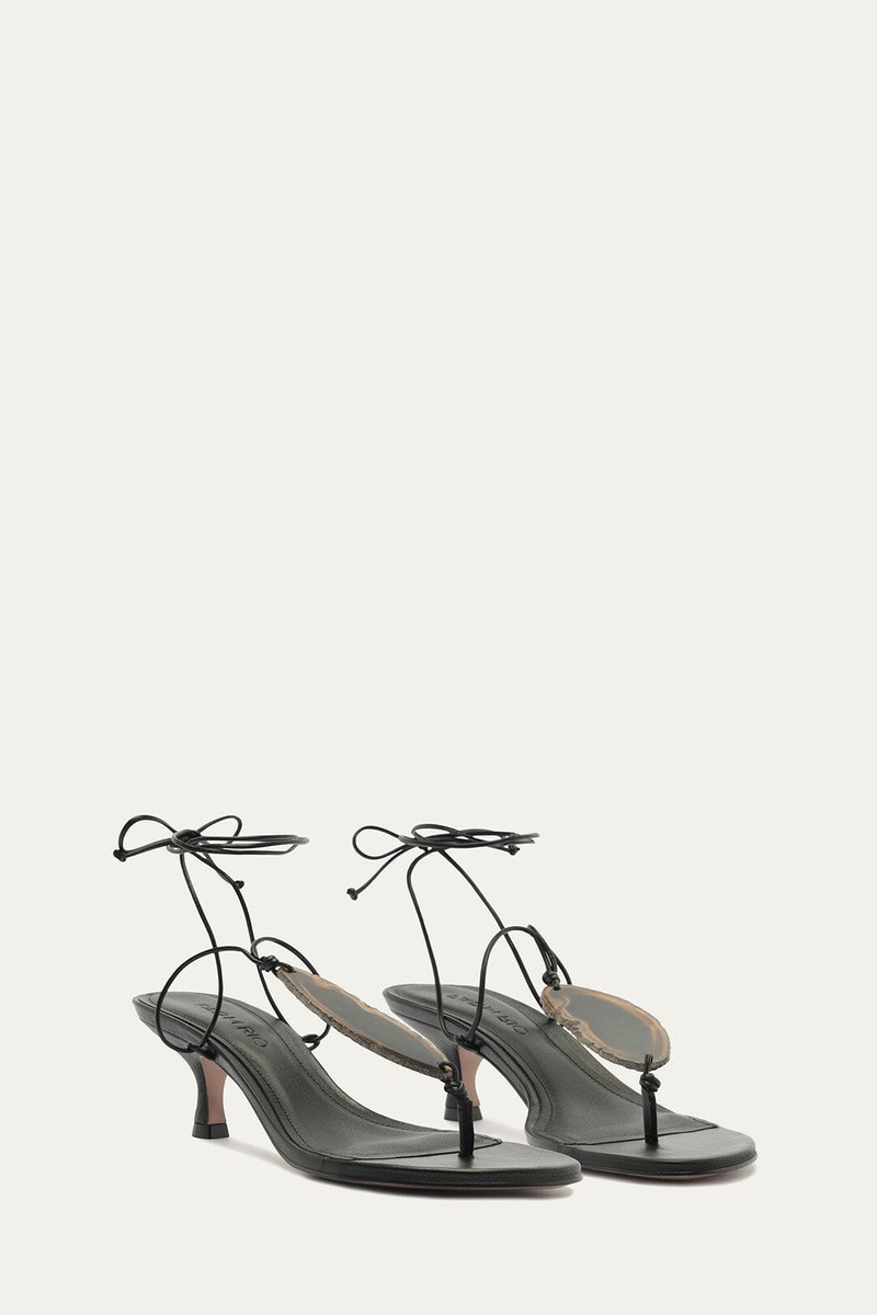 Stone Kitten Heel Sandal 4