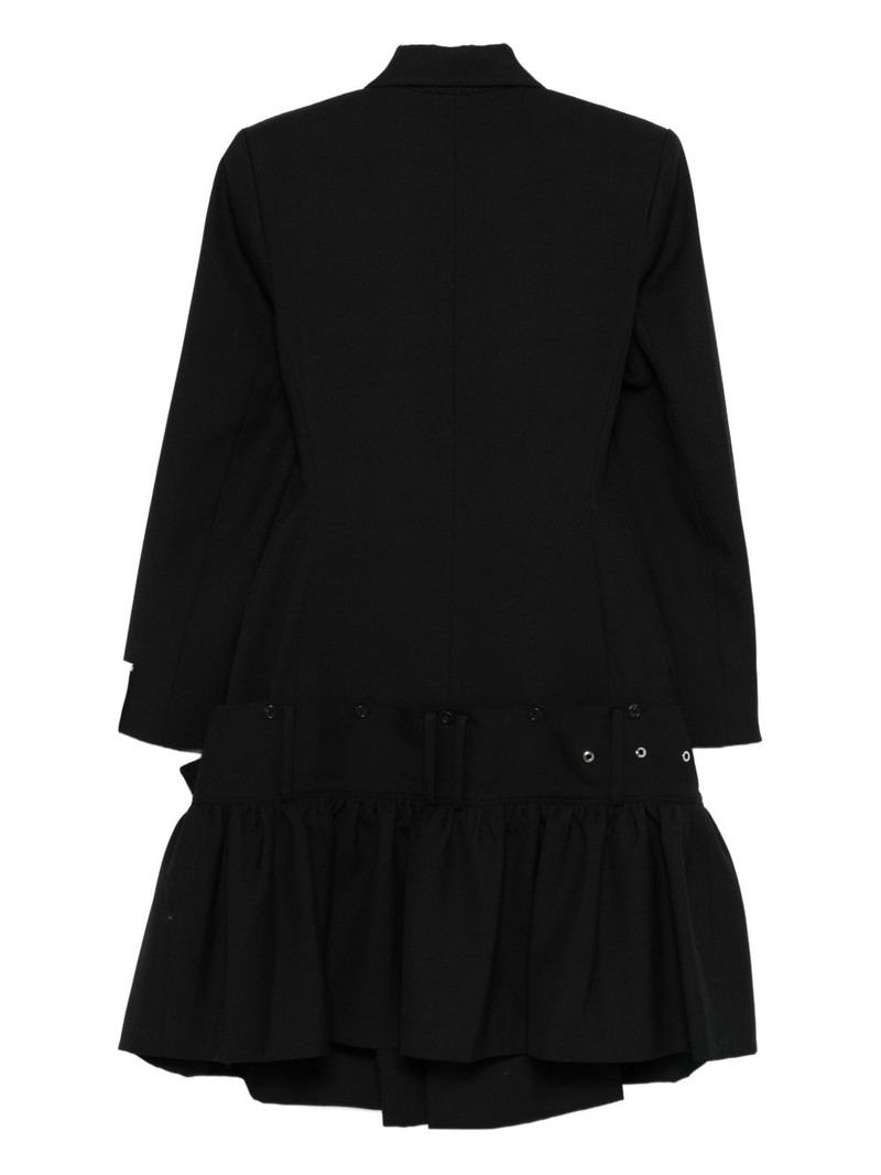 rokh button-detailed ruffled coat outlook