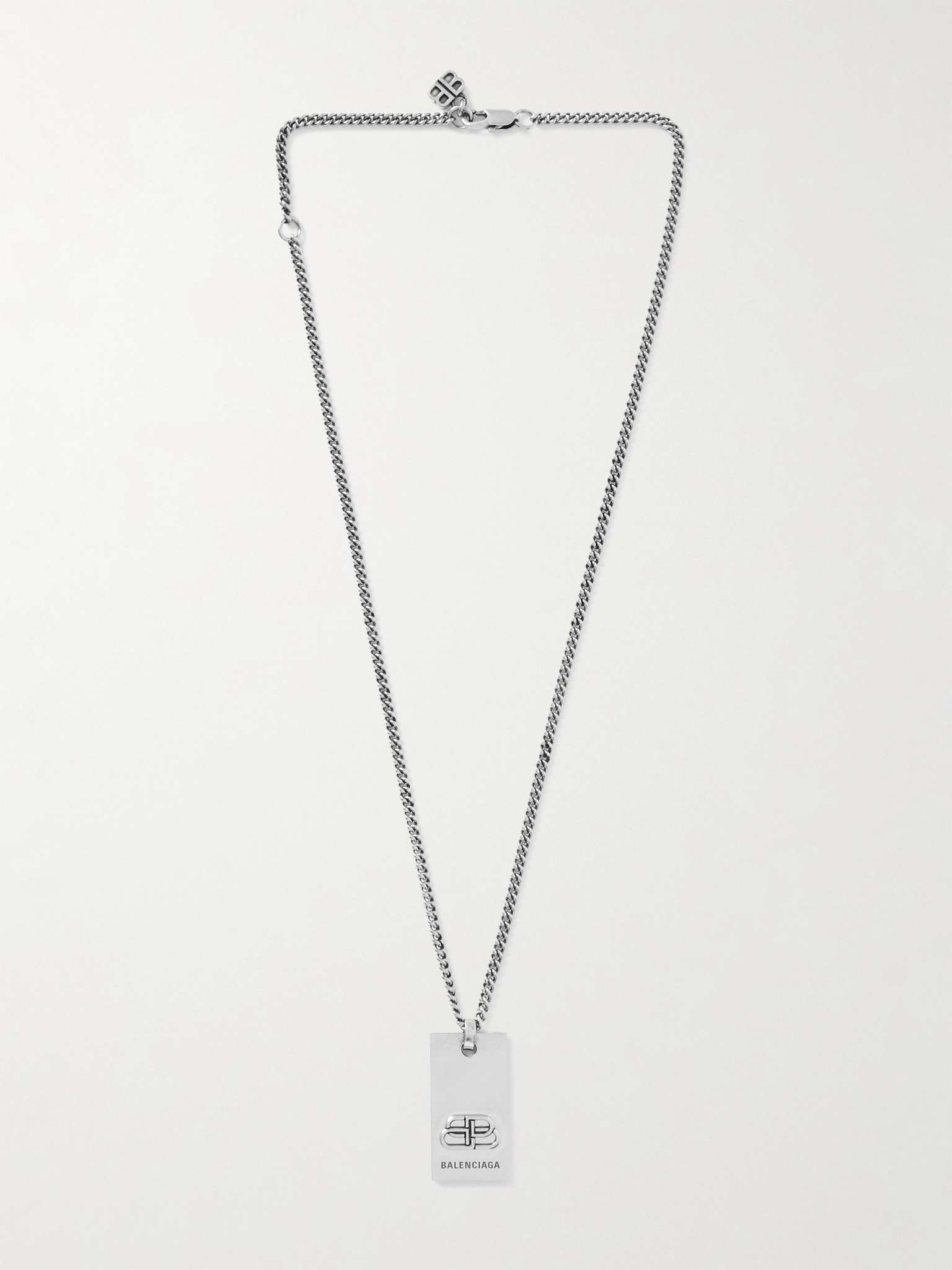 Logo-Engraved Silver-Tone Necklace - 1