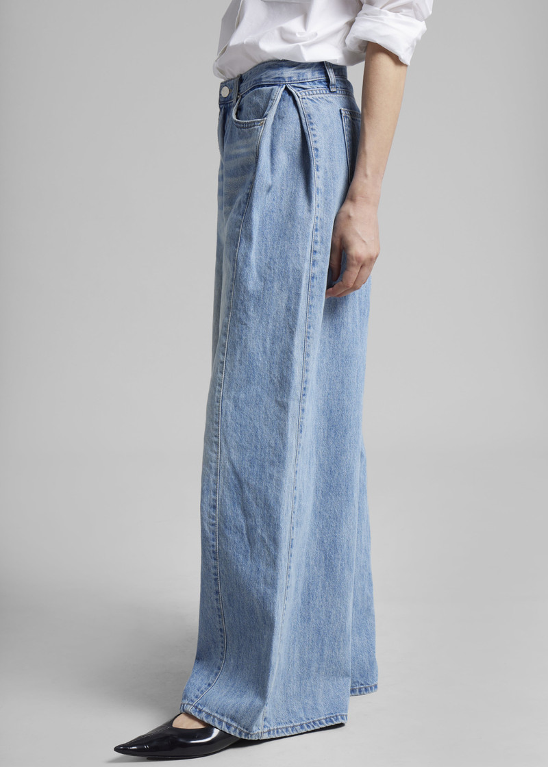 Oakley Wide Leg Jeans - Blue Wash 8