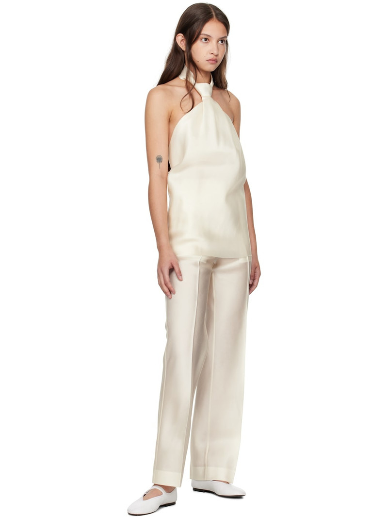 GIA STUDIOS Off-White Tie Knot Tank Top outlook