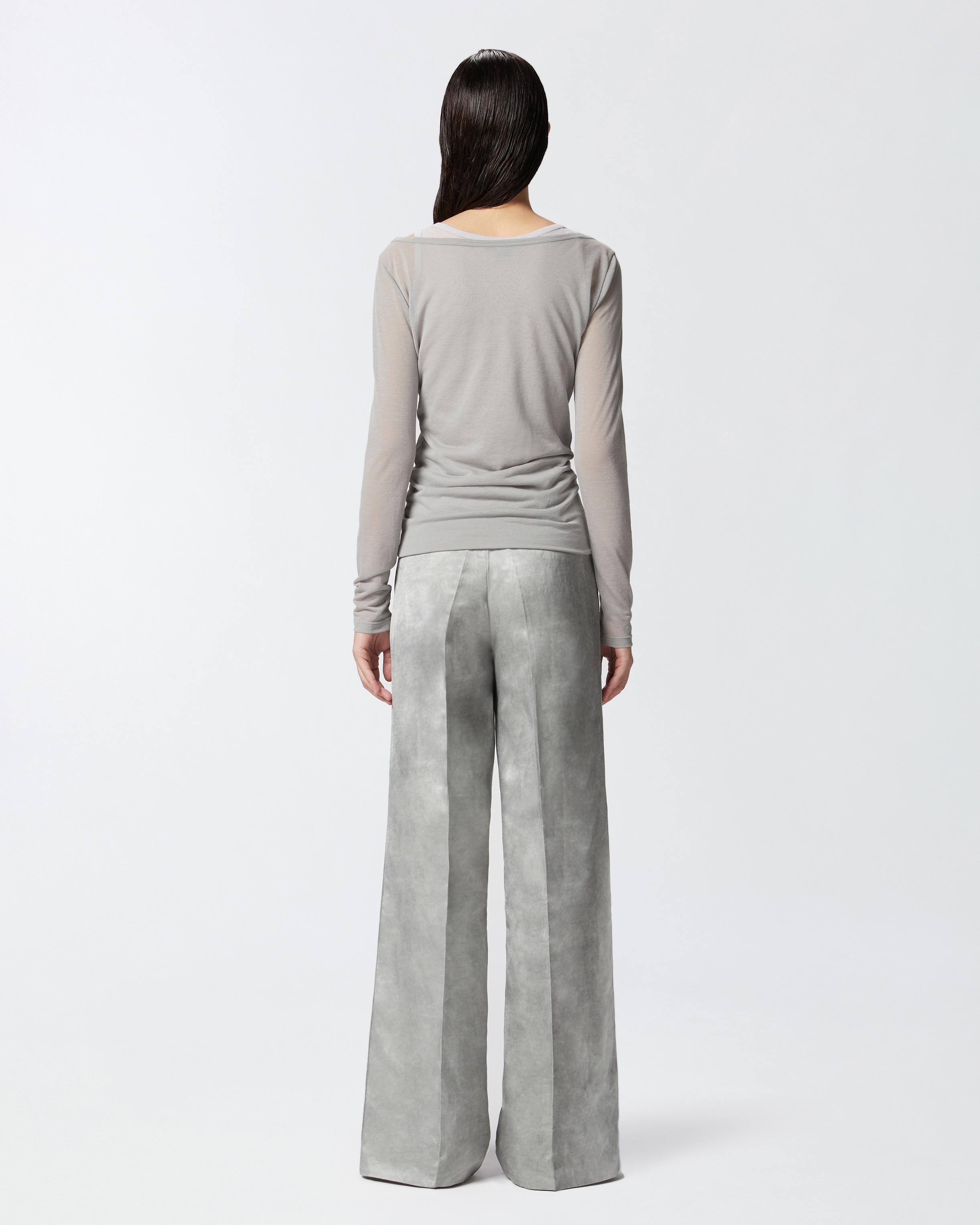LIGHTWEIGHT GAUZE JERSEY SWEATER WITH LONG SLEEVES - 4